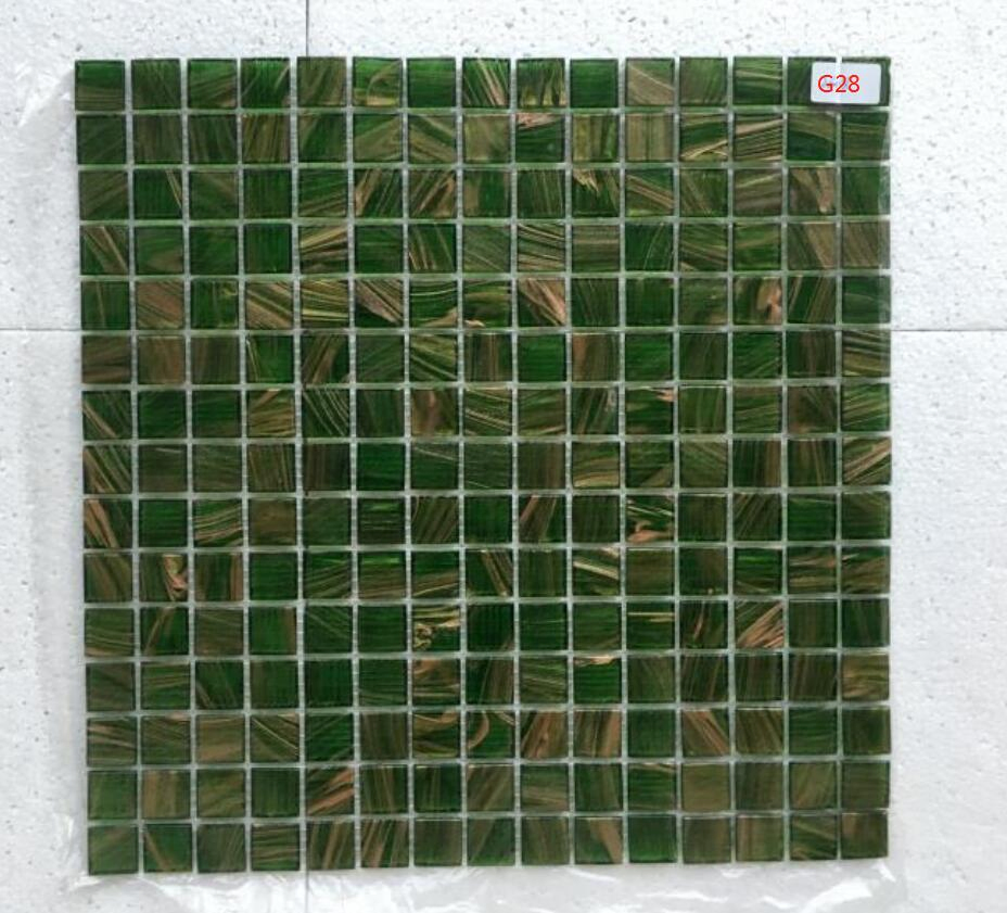 Мозаичная плитка для бассейна, стеклянная, 48/50 мм