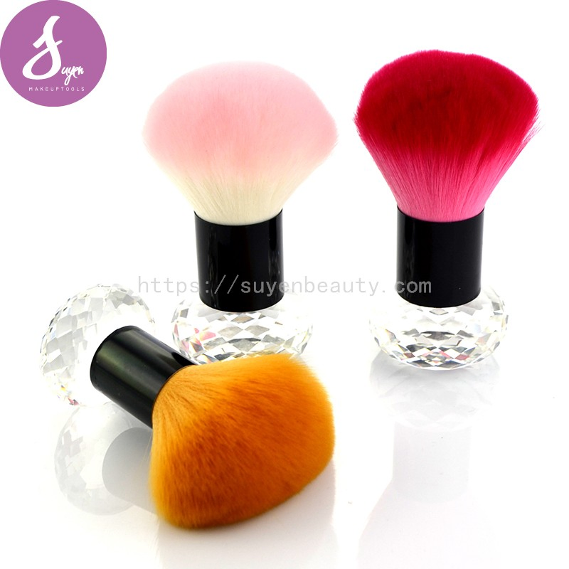 Colorful Synethic Hair Beauty Tool Large Powder Makeup Kabuki Brush
