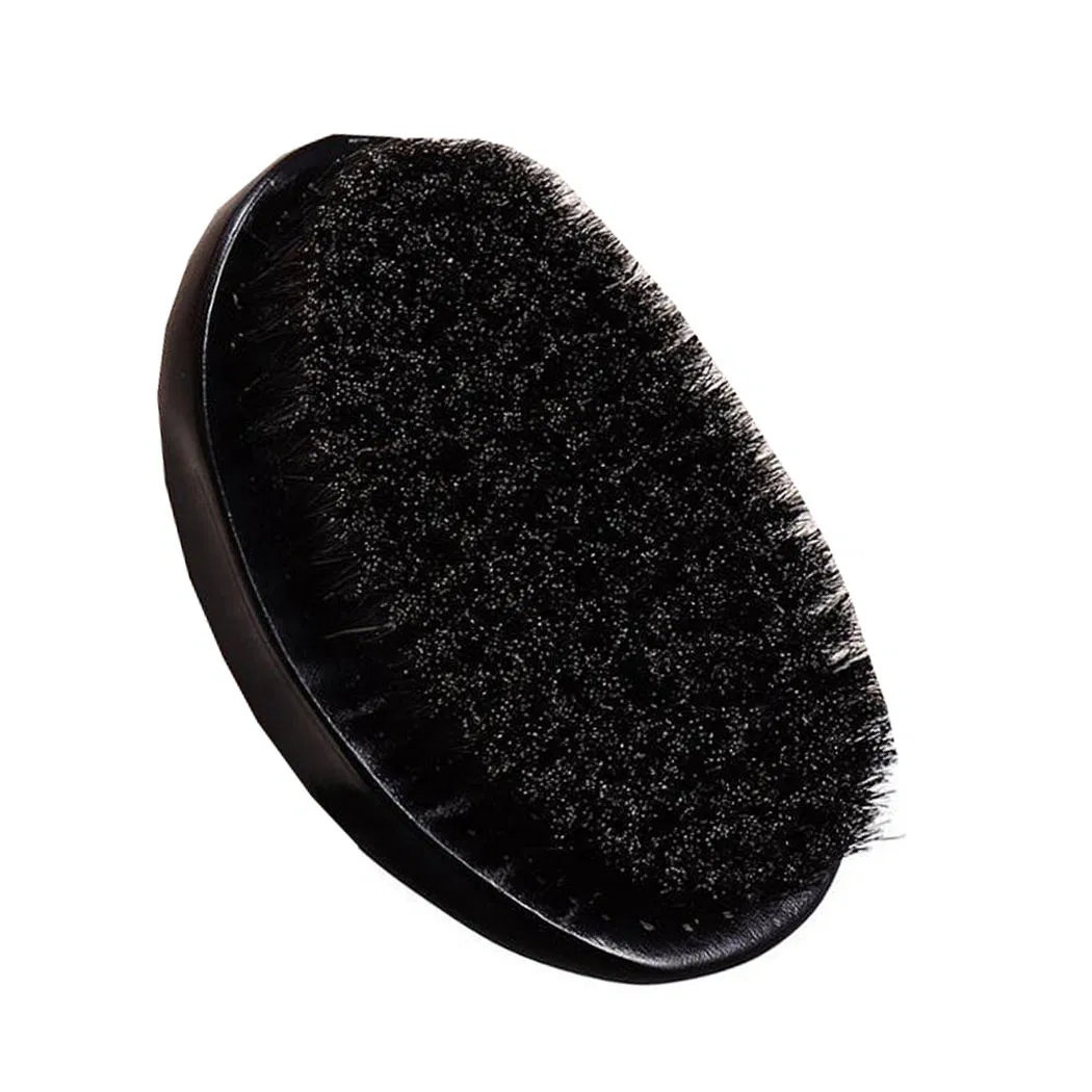 Custom Wholesale Wooden Boar Bristle Men's Facial Care Beard Brush
