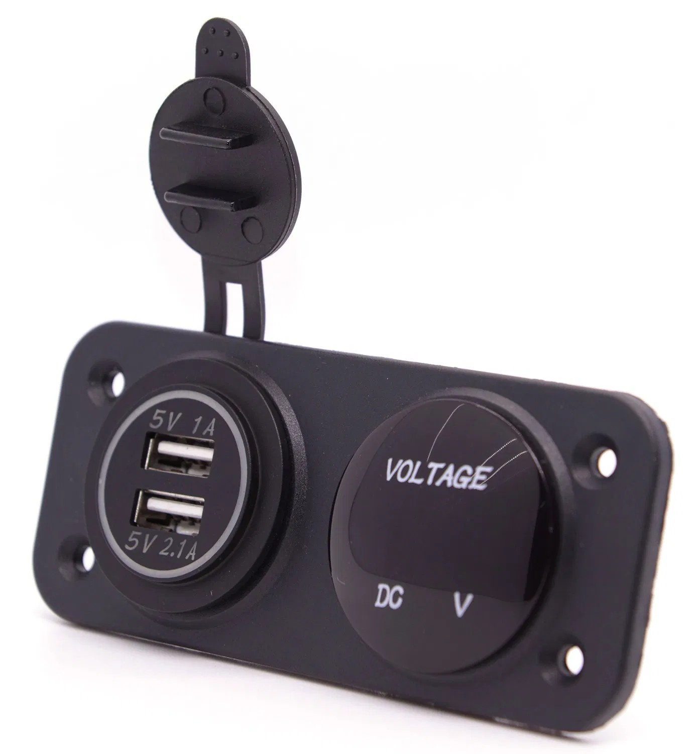 Двойной USB-зарядник с вольтметром для авто и мотоцикла 3.1A
