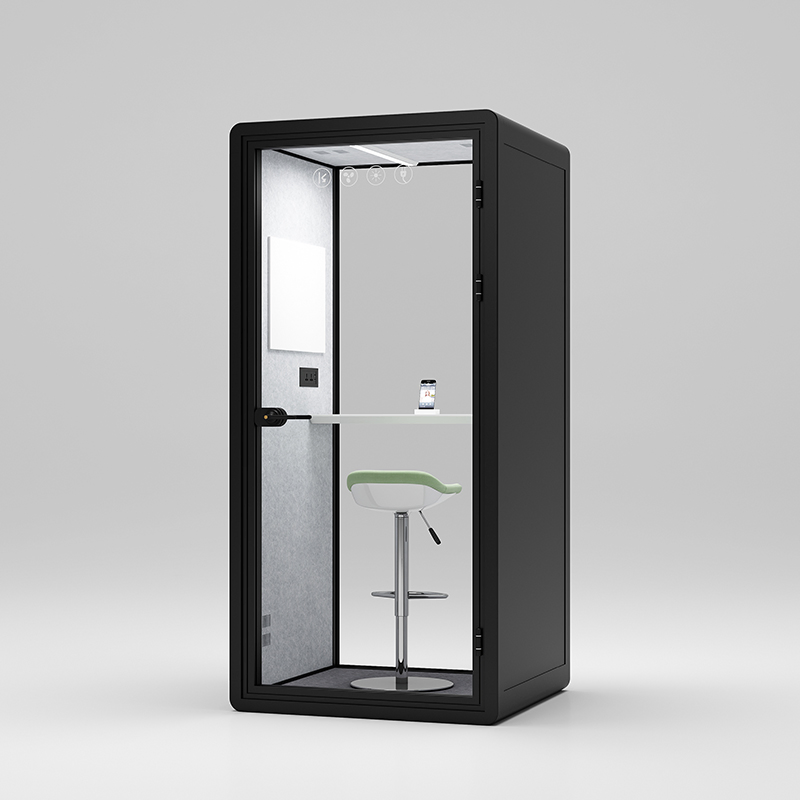 Colorful Frame Construction Singe Office Booth Silent Pod Conference Pod - Modular Soundproof Booth for Team Meetings and Brainstorming