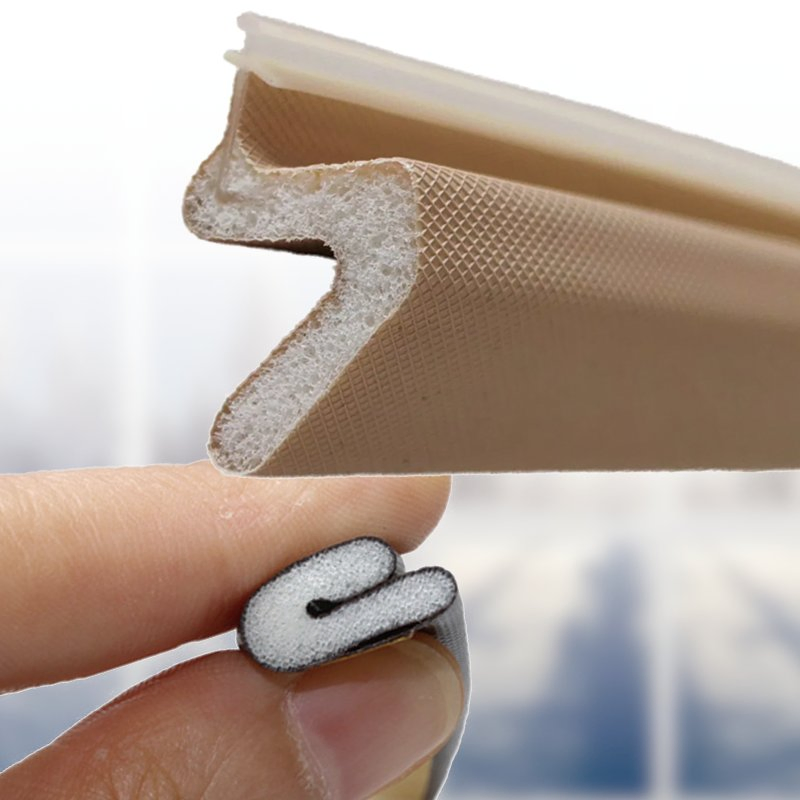 Eco-Friendly PU Foam Weatherstrip for Home and Office Doors