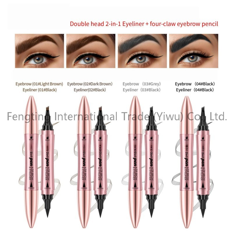 Wholesale High Quality Vegan Eyebrow Pencil Slim Double Eyebrow Pencil Private Label Eyebrow Pencil