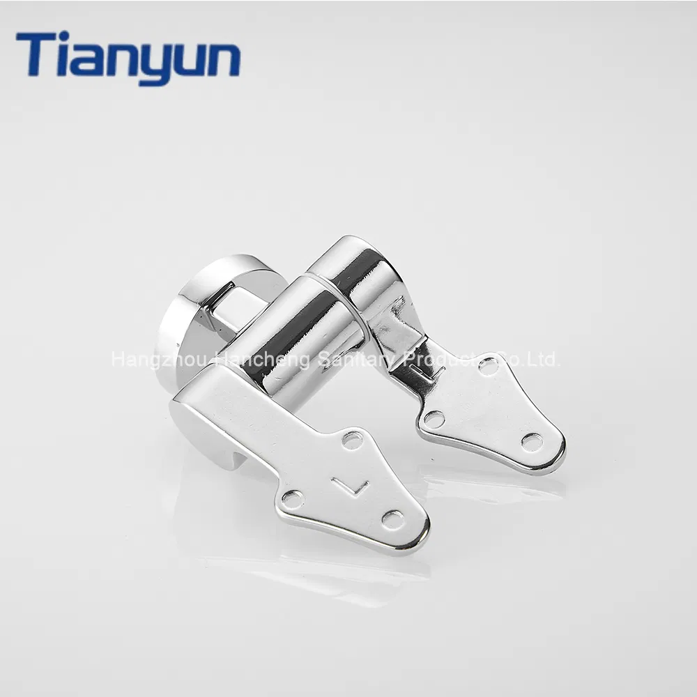 Chromed Zinc Alloy Soft Close Hinge for Toilet Seat with Open Front