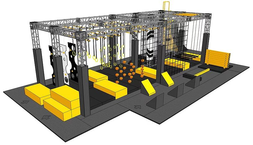 Obstacle Course Monkey Bars Truss System - Truss10FT X 10FT Goalie Post Box Truss