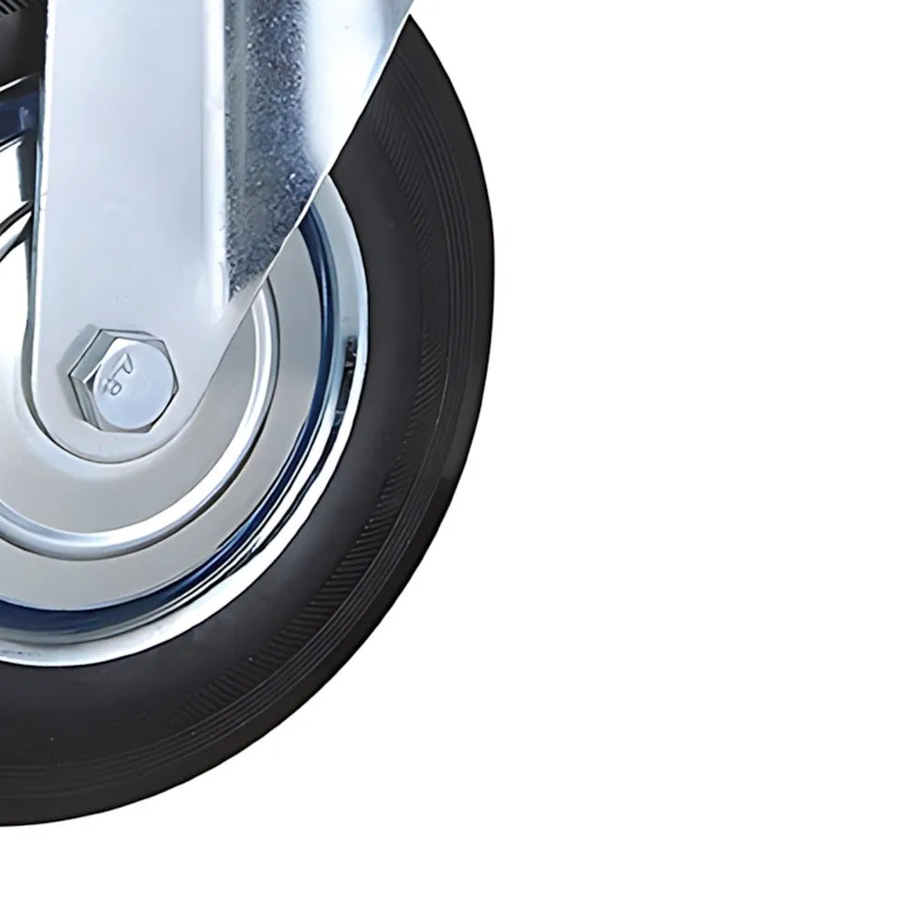 Swivel Rubber Castor W/Double Brake, 1158#