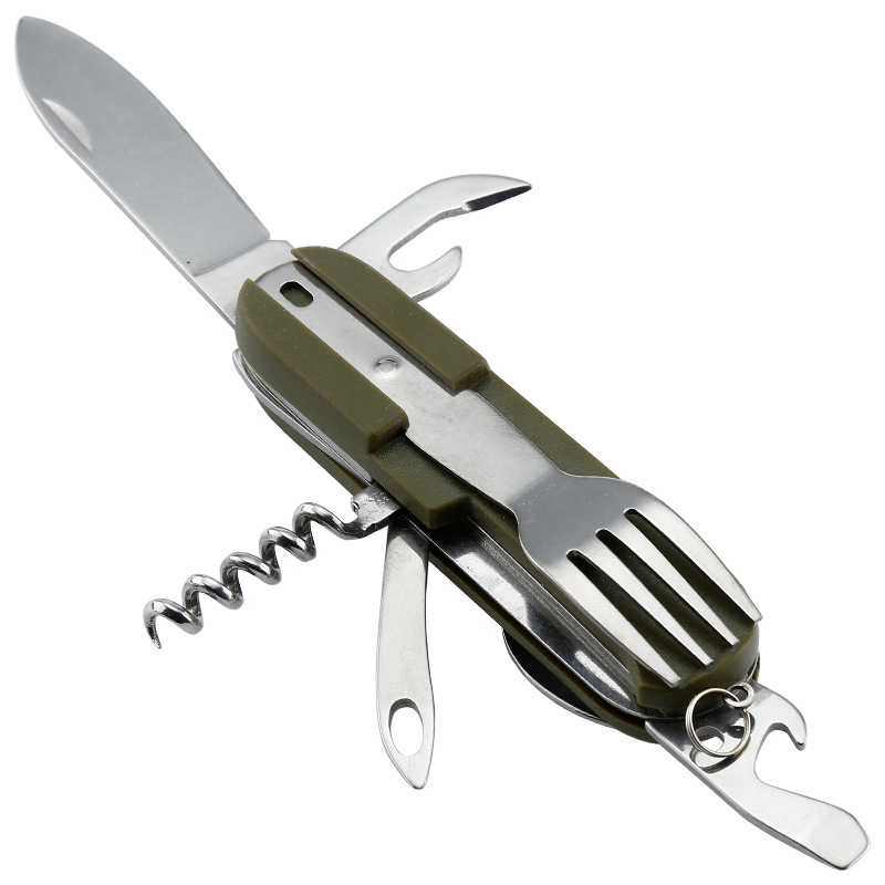 Camping Tableware Stainless Steel Knife, Fork, Spoon, Picnic Tool,
