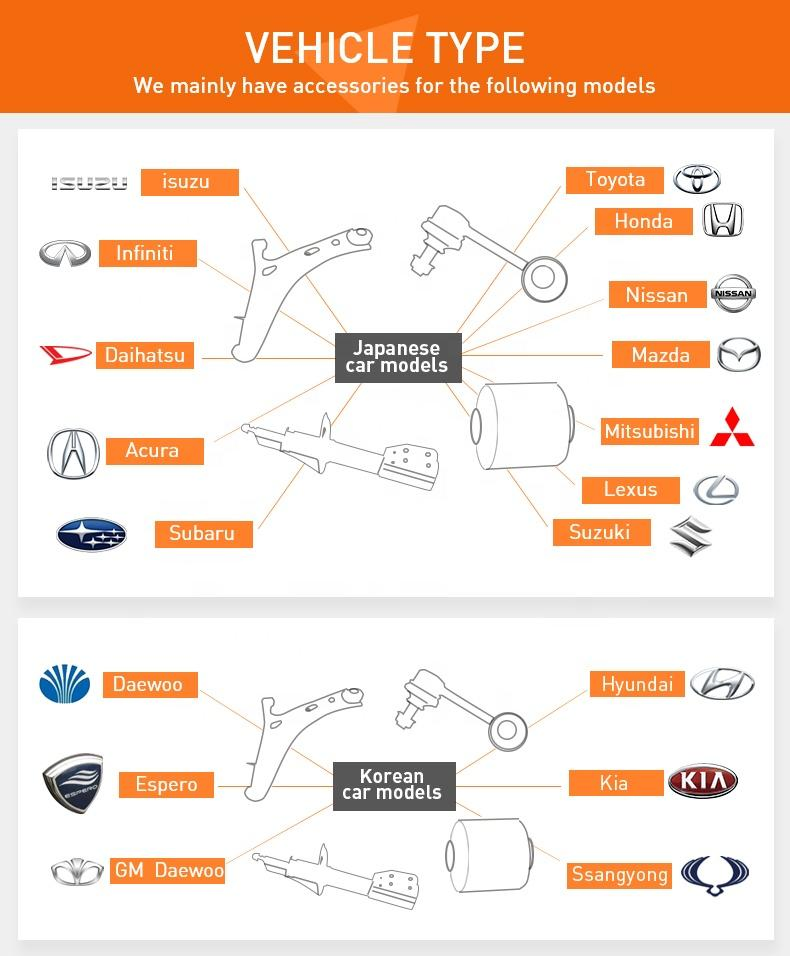Автозапчасти Eep: амортизаторы для Toyota, Honda, Nissan, Mazda, Mitsubishi, Suzuki, Subaru, Hyundai, Kia
