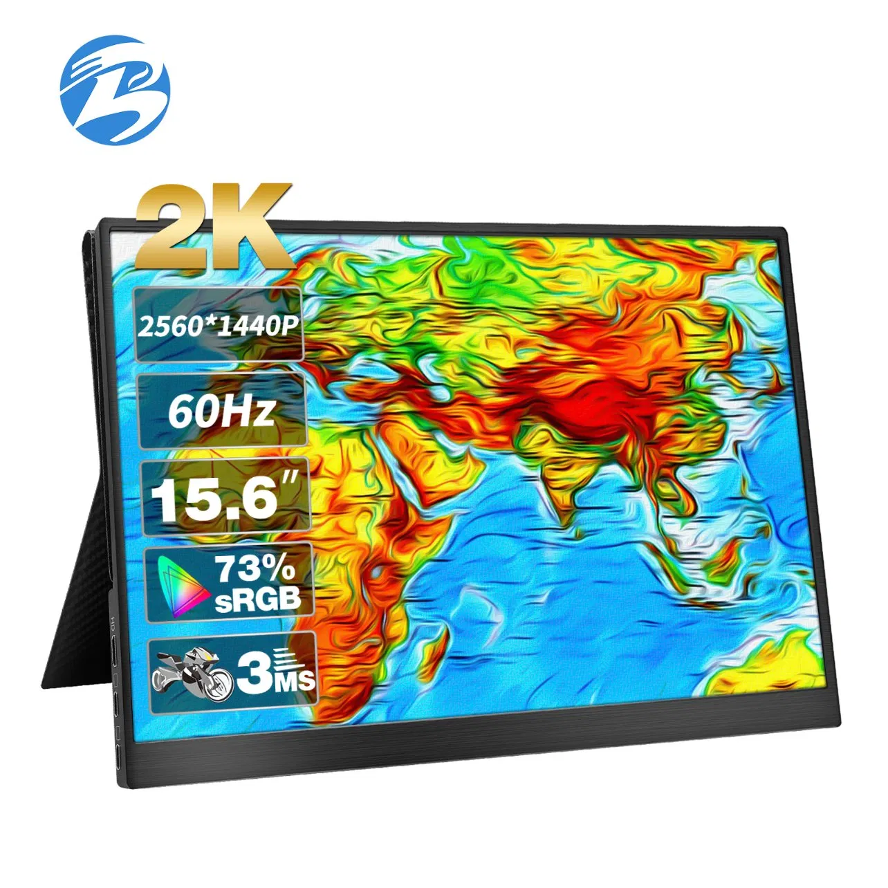 Ultra Wide 15.6 2K Mobile Gaming PC Monitor Portable IPS Screen Display Multiple Screen Monitores Portatiles for Laptop