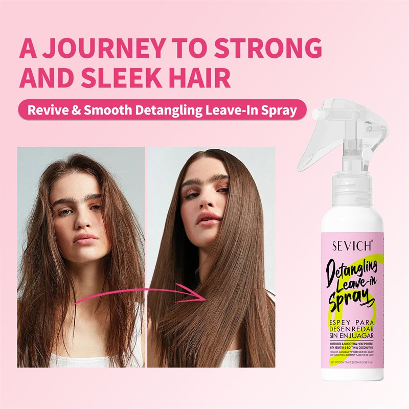 Sevich Hair Detangler Spray 100ml Organic Shea Butter Hair Moisturizer Smooth Repair Spray Leave in Conditioner Hair Spray