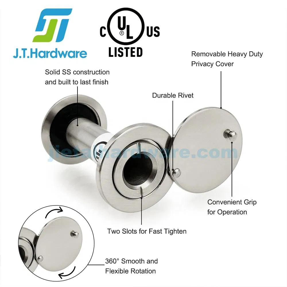 Listed HD Glass Lens Peephole Diameter 14mm Steel Fireproof Door Viewer