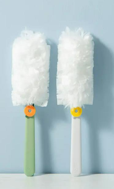 Customized Household Duster Dusting Kit Electrostatic Rotatable Duster with Flexible PP Handle