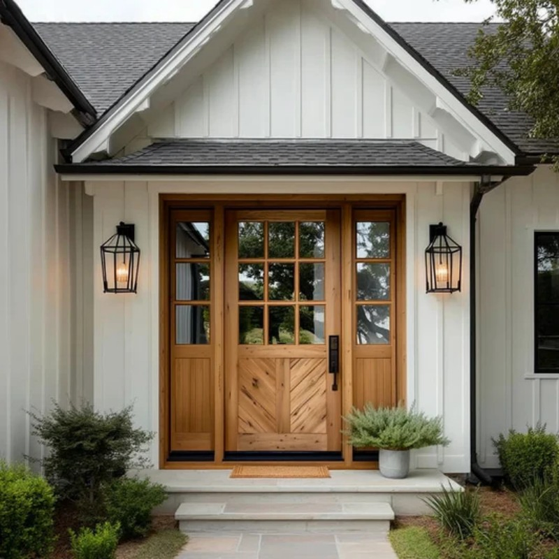 Fashionable Solid Wood Door with Unique Customized Sizes
