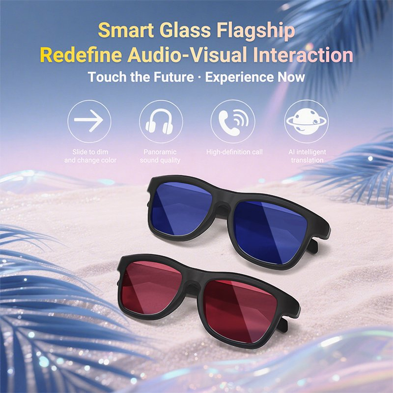 Smart Glasses Bluetooth Glasses for Listening to Musi Talking Navigating UV Protection