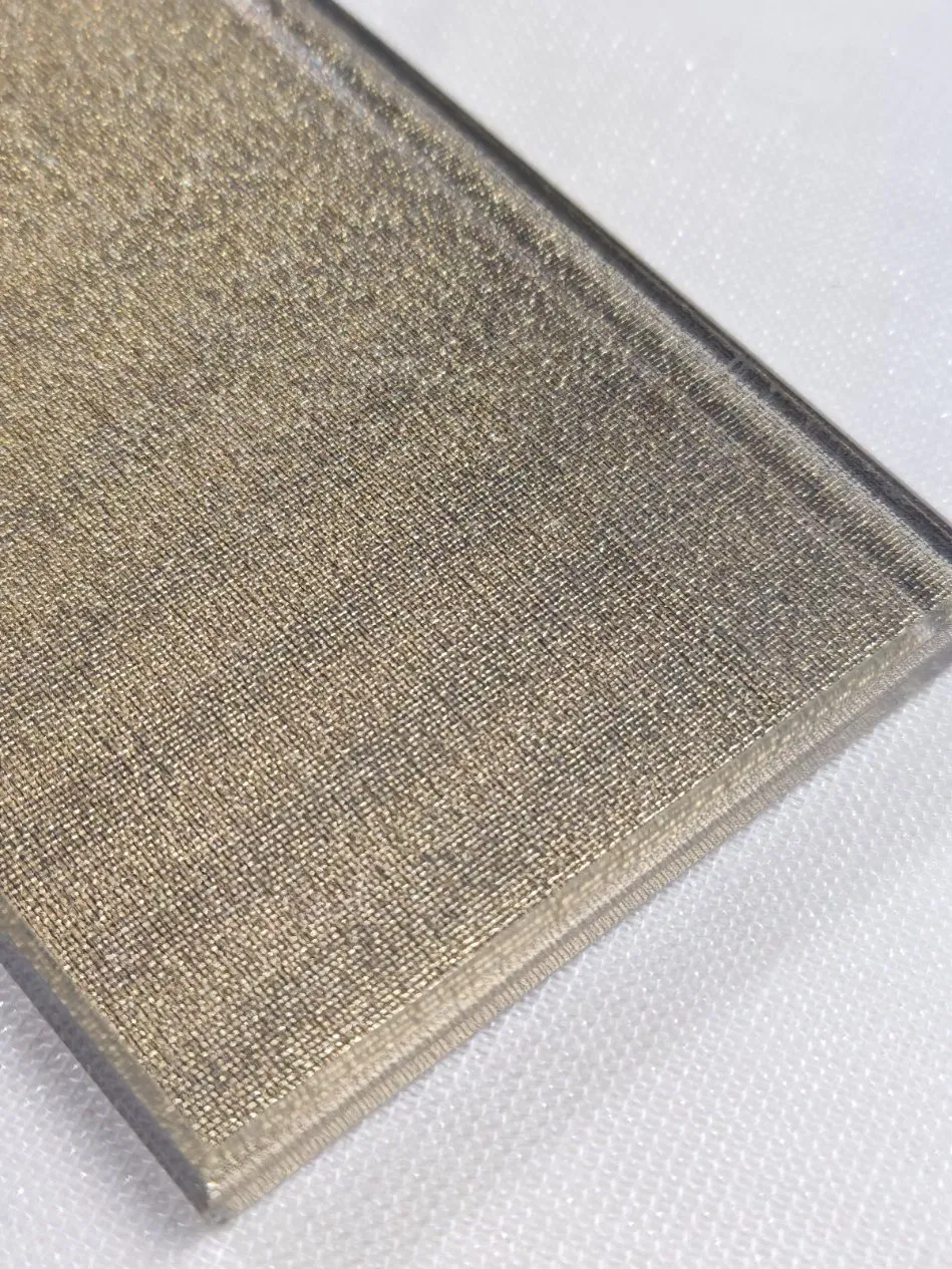 Decorative Bathroom Tabletop Glass Patterned Durable Laminated Glass
