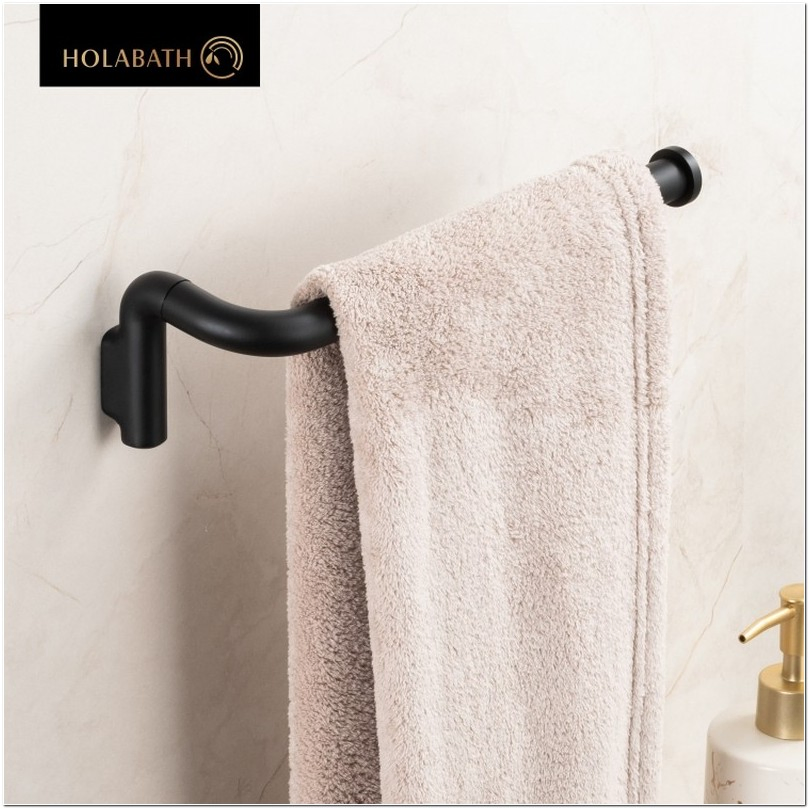 Stainless Steel Towel Holder Anti-Slip Rubber Pads Commercial Bathroom Fixture