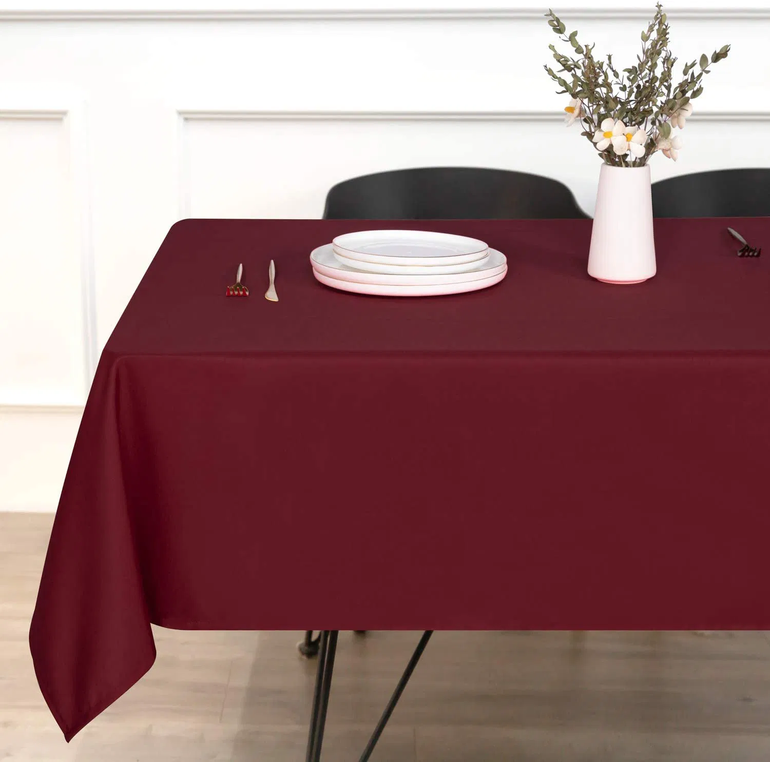 Rectangle Tablecloth Stain and Wrinkle Resistant Washable Polyester Table Cloth Decorative Fabric
