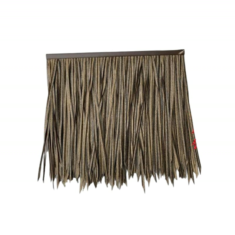 Custom Hawaiian Beach Synthetic Black Long Straw Thatch Bar Roof Leisure PE Thatch for Hotel