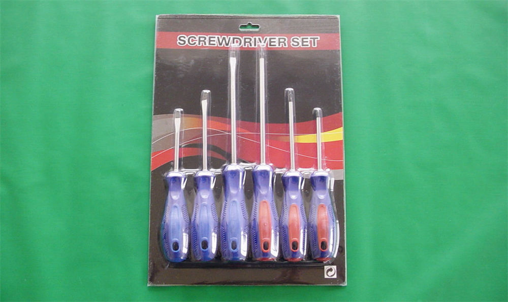 6PCS/Set Screwdrivers with Two Colour Plastic Handle Ls 1354