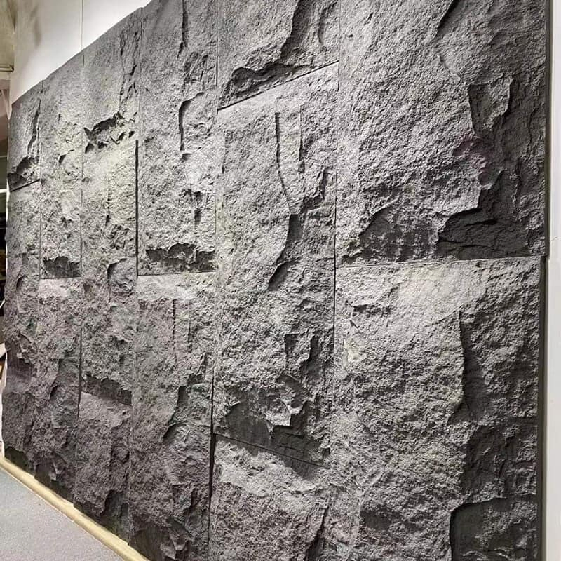Soft Thin Light Artificial Faux Stone Wall Panels PU Stone 3D Decoration PU Stone
