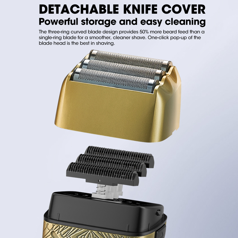 Rechargeable Men's Electric Beard Trimmer with Digital Display