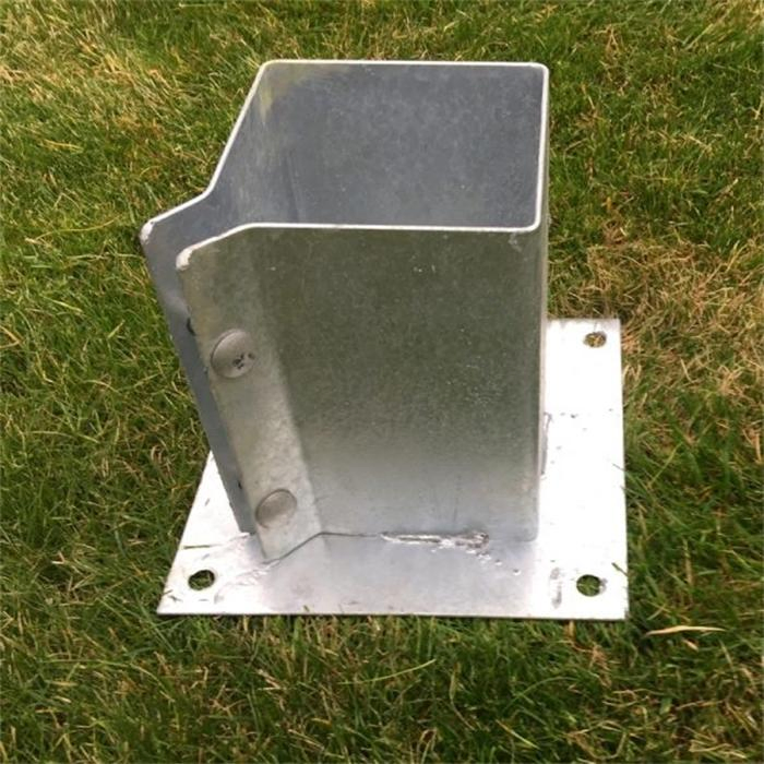 Galvanized Post Support Ground Anchor Plate with Slot