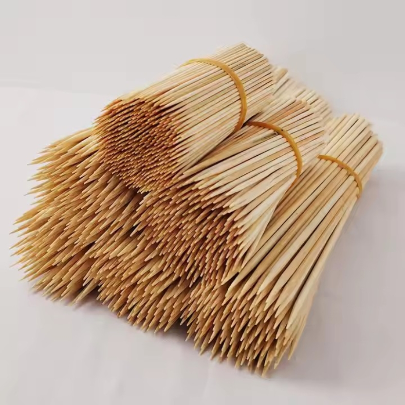 Food Grade Disposable Bamboo BBQ Bamboo Skewers Grilling Sticks