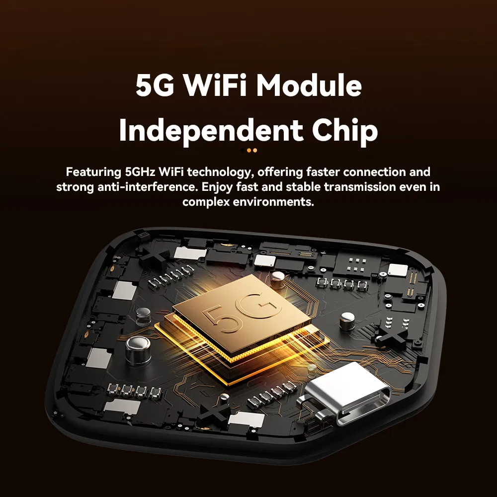 Essager Es-Cp01 Wireless Carplay Adapter, Dongle for iPhone Plug and Play WiFi 5g Module Voice Control