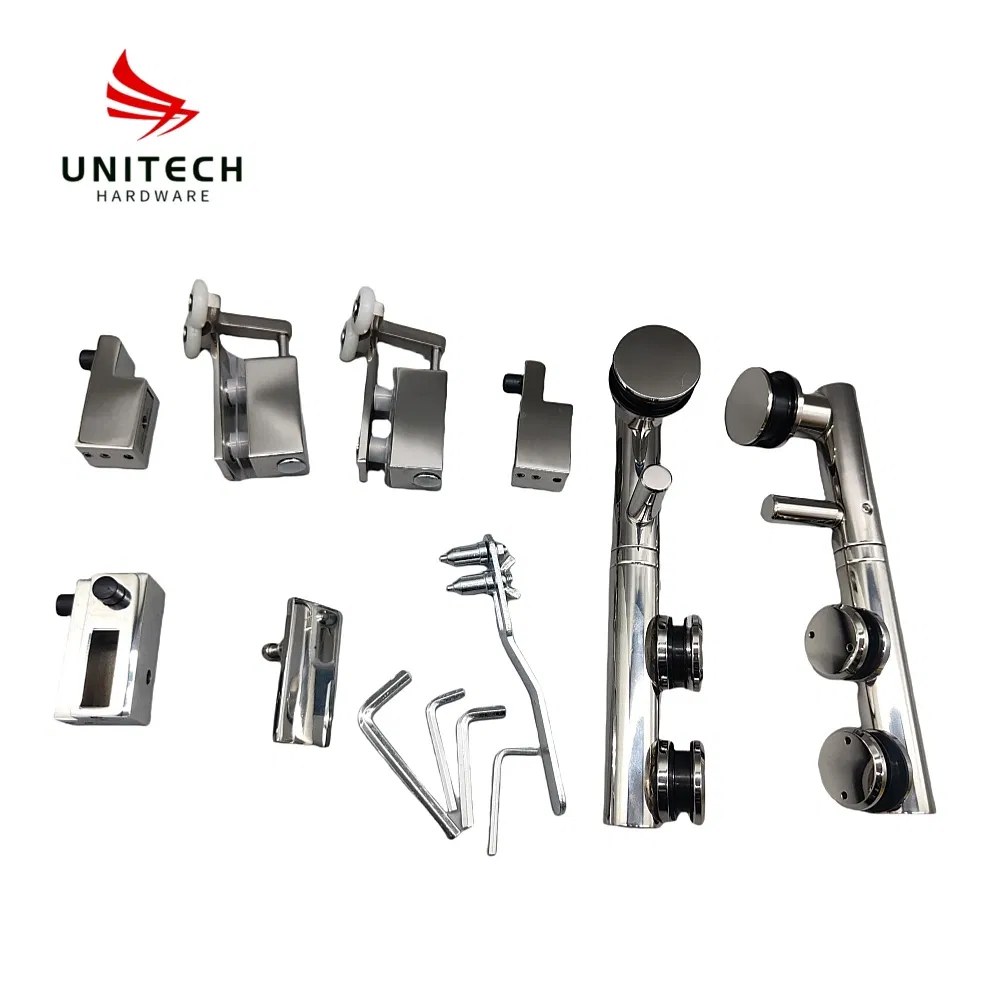 Bathroom Stainless Steel Swing Glass Sliding Folding Door Roller Fittings Accessories