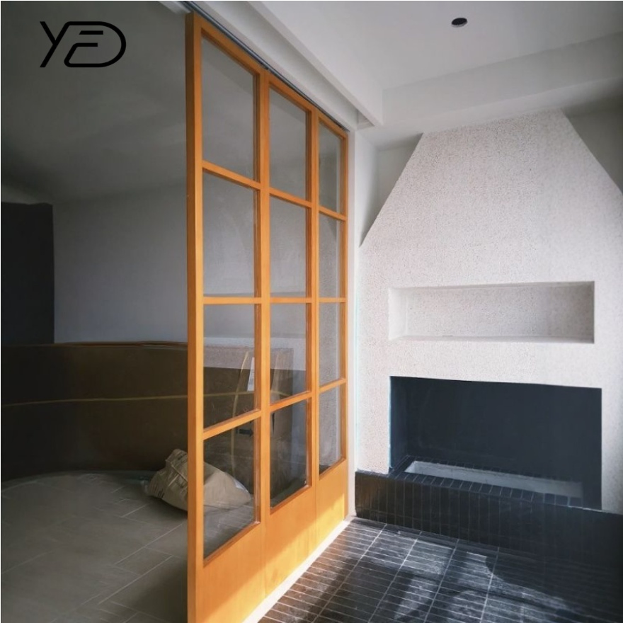 Customized Modern Design Interior Other House Bedroom PVC Front Entry Wooden Full WPC Set Wood Door with Glass