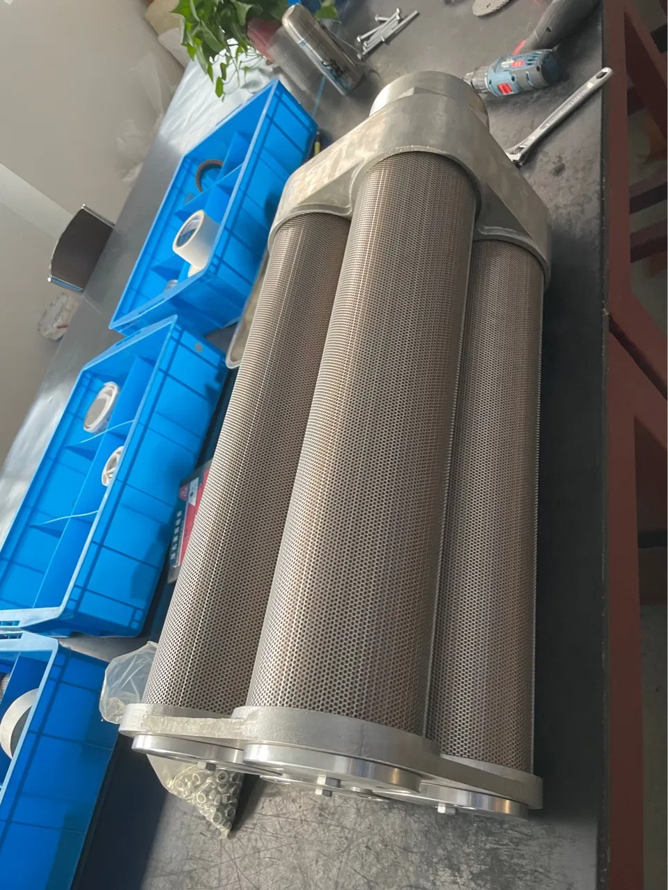 Глушитель выхлопа воздуха для промышленного компрессора