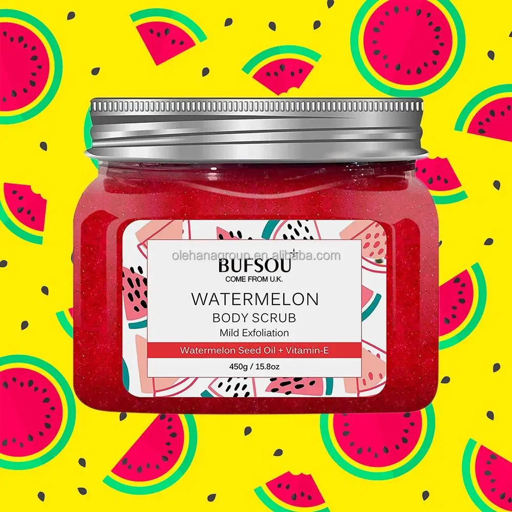 Custom Logo Wholesale Natural Exfoliating Whitening Organic Papaya Watermelon Grapefruit Fruit Coffee Face and Body Scrub
