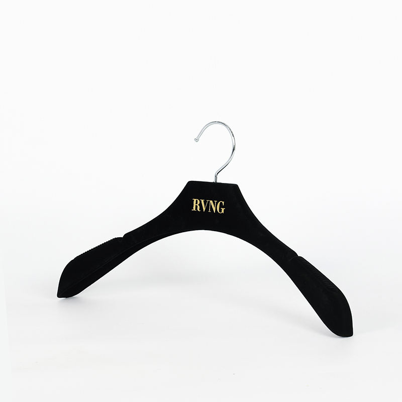 Wholesale Non Slip Clothes Velvet & Fabric Coat Hangers Velvet Suit Hangers for Clothing Store