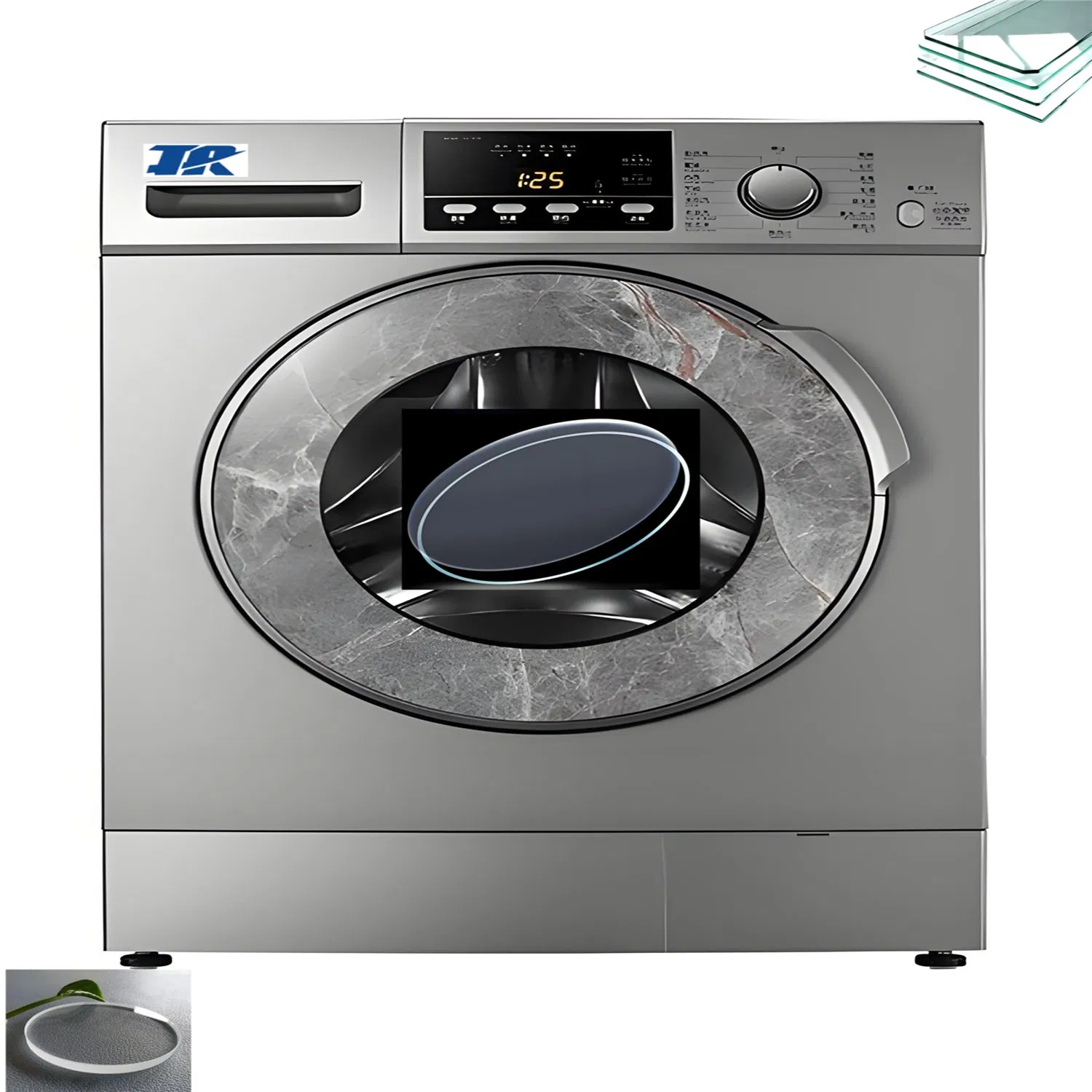 Touch Panel Cover Tempered Float Glass for Front Door Washing Machine