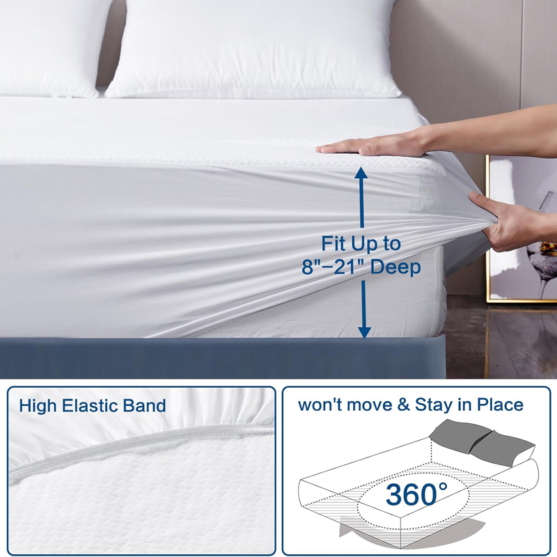 3D Air Fabric Waterproof Mattress Protector Pad Cooling Breathable Bed Mattress Cover
