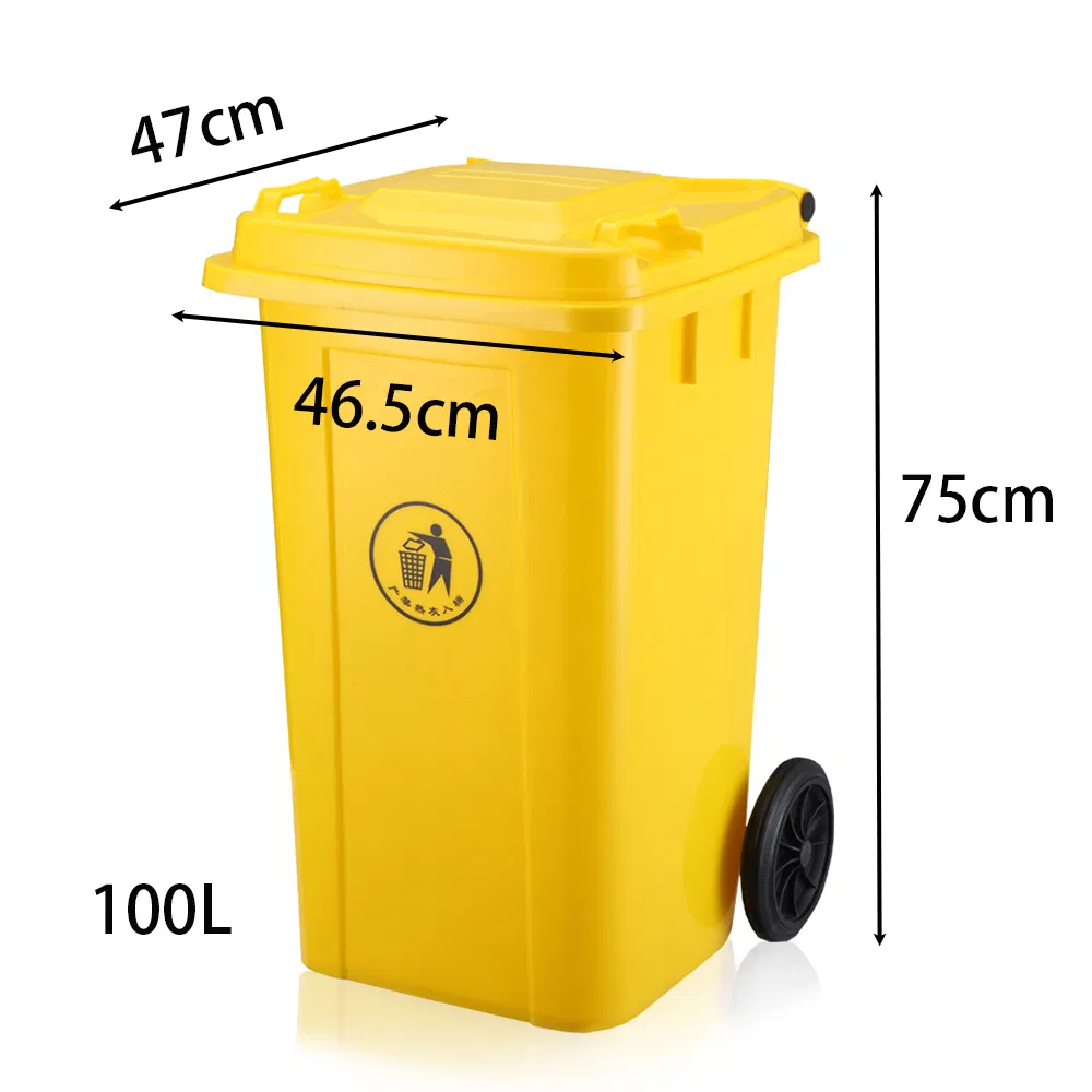 Уличный мусорный бак 100 л с колесами