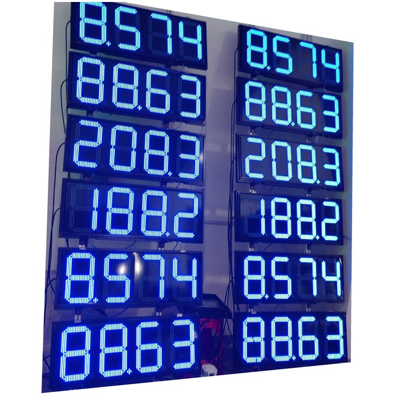 LED Fuel Price Sign Gasoline LED Price Station Large 7 Segment Display for Outdoor Price Board LED Gas Display