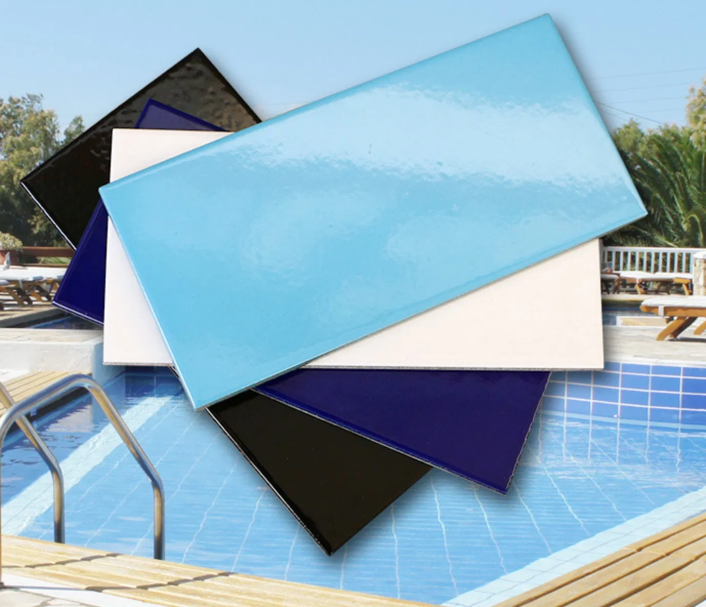 International Standard China Outdoor Cheap Ceramic Non-Slip Bullnose Swimming Pool Edge Trim Rubber Tile