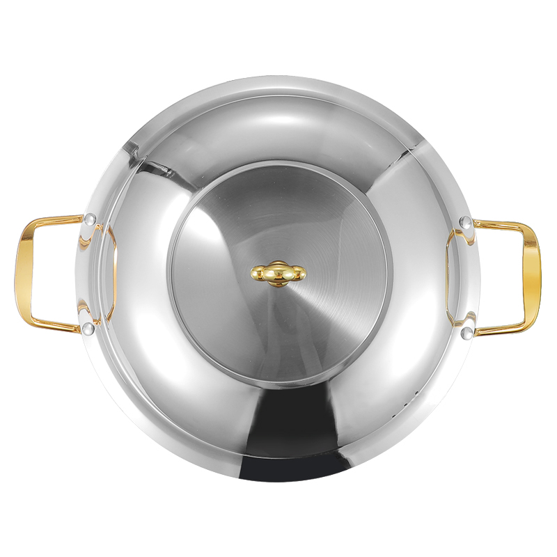 Restaurant Hotel, Food Warmer for Parties Weddings Golden Fast Food Chafing Dish with Lid
