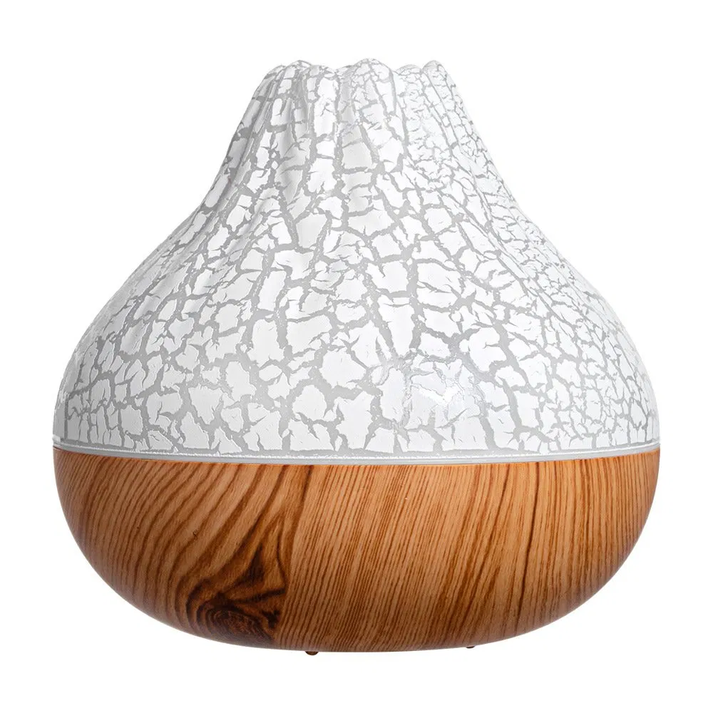 New Air Humidifier Diffuser Cool USB Aroma Diffuser 300ml Wood Grain Essential Oil Atomizer Volcano Aroma Diffuser for Home