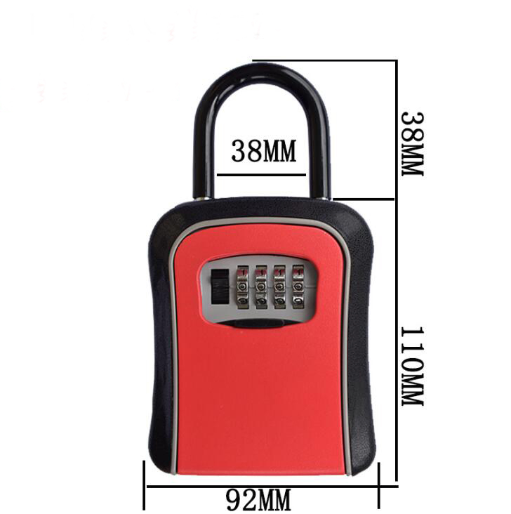 Yh2091 Outdoor Storage Waterproof Key Hide Box Portable Combination Lock with Hanger Shackle