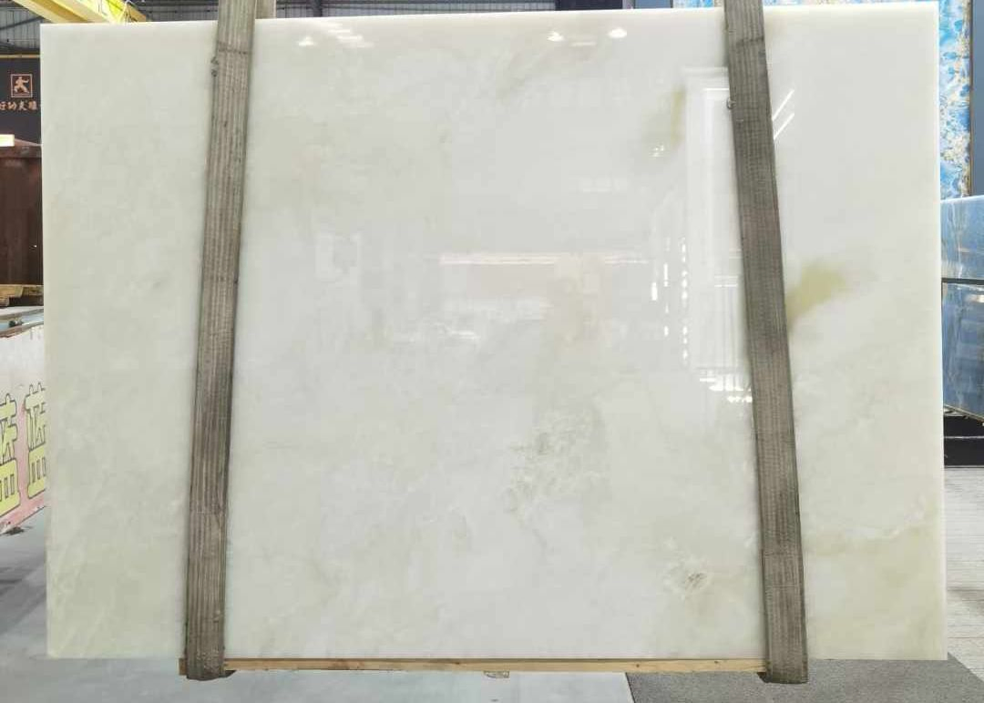 White Onyx Stone Polished Big Slab for Modern Style