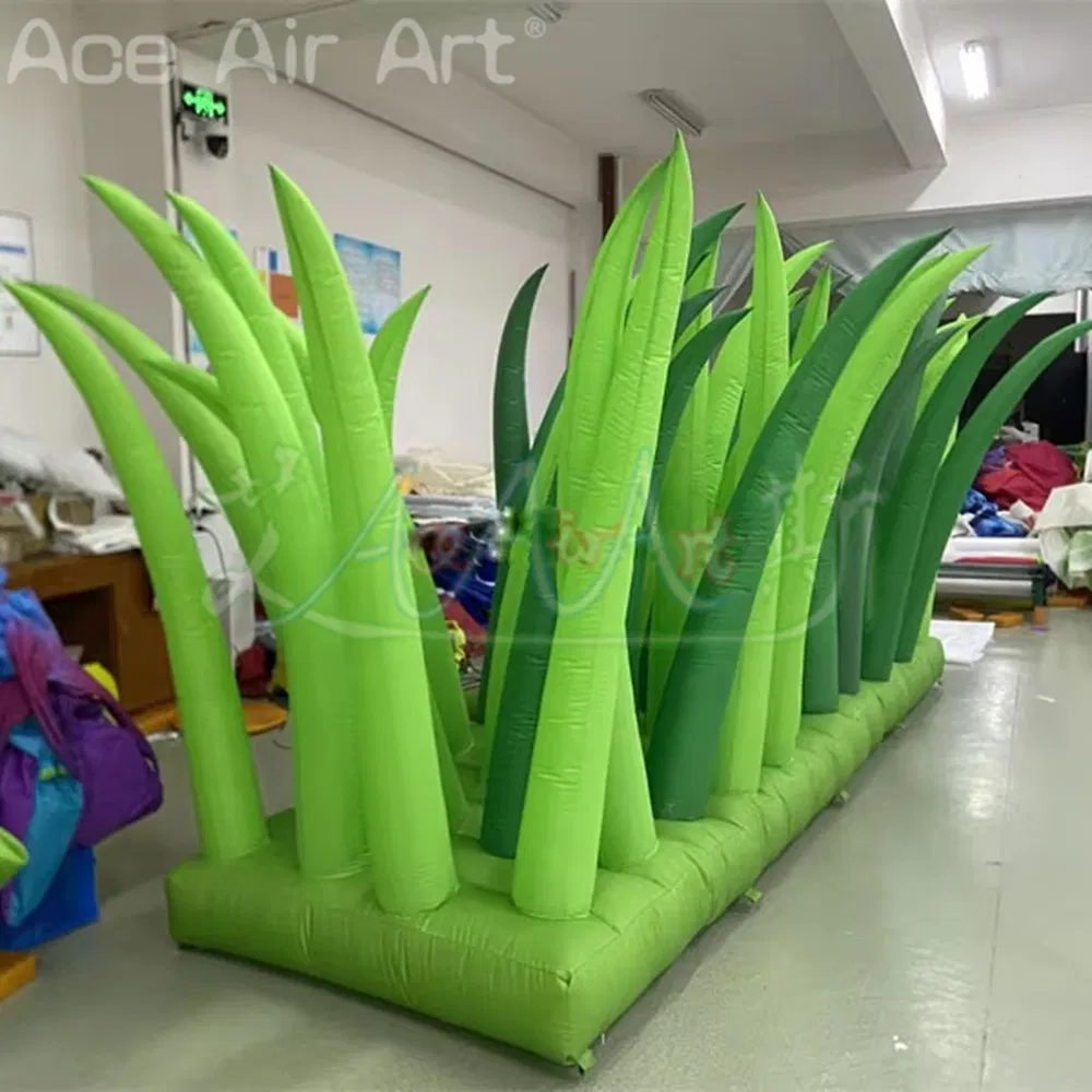 Outdoor Inflatable Flower Model Green Inflatable Grass Plant for Party Decoration