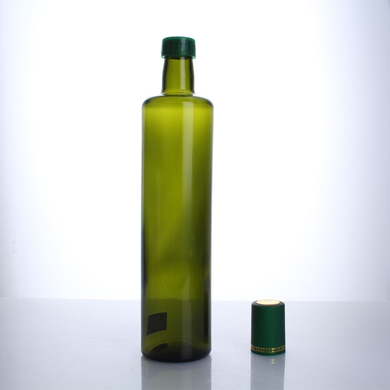High Quality Green Round 250ml 500ml 750ml 1000ml Olive Oil Glass Bottle