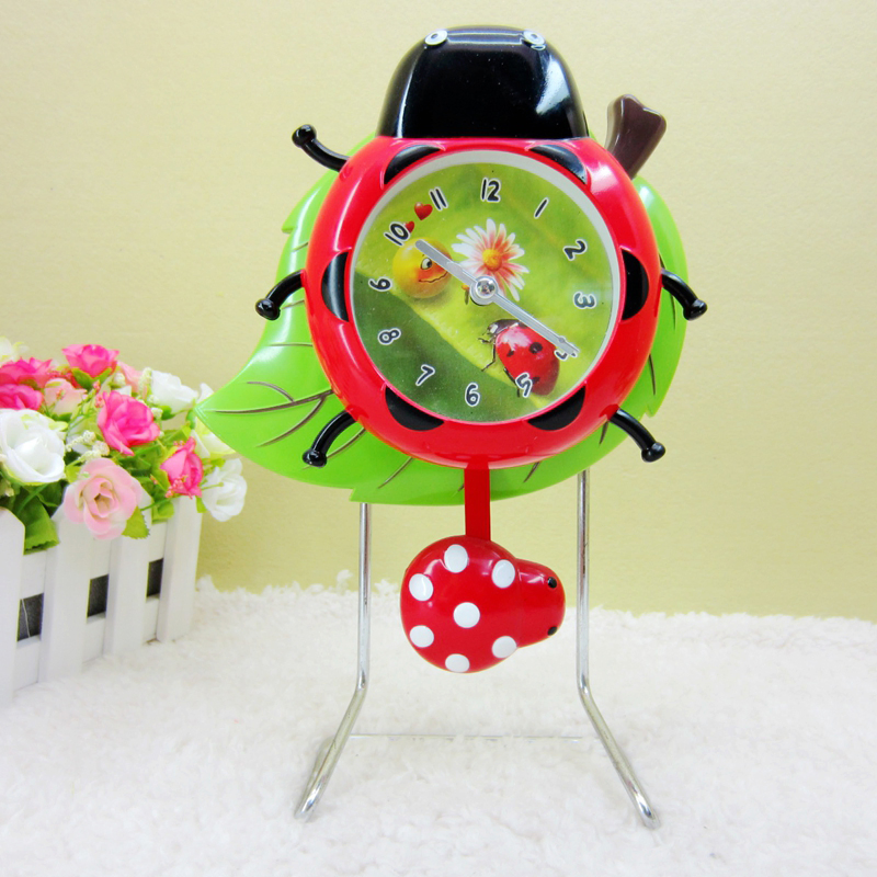 Badminton Sports Ball Multicolor Kids Cartoon Swing Clock Multiple Styles Can Choose Children's Room Decoration Child Desk Table Clock