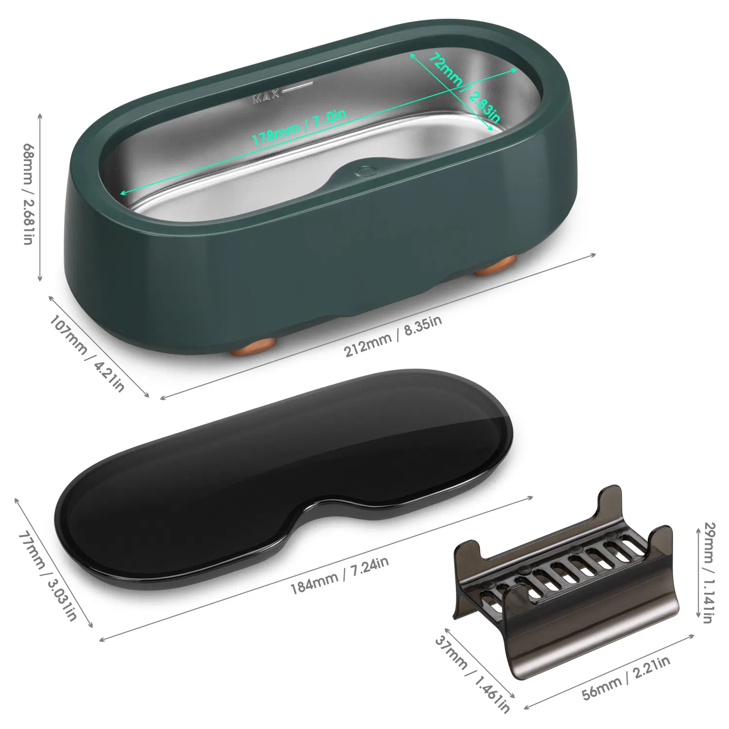 Ultrasonic Cleaning Machine for Glasses Household Small Cleaning Instrument Jewelry Watch Denture Cleaner