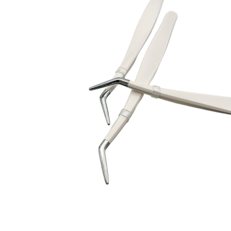 Custom Made Non-Deformation Curved Lash Tweezer Durable Stainless Steel Eyebrow Tweezer