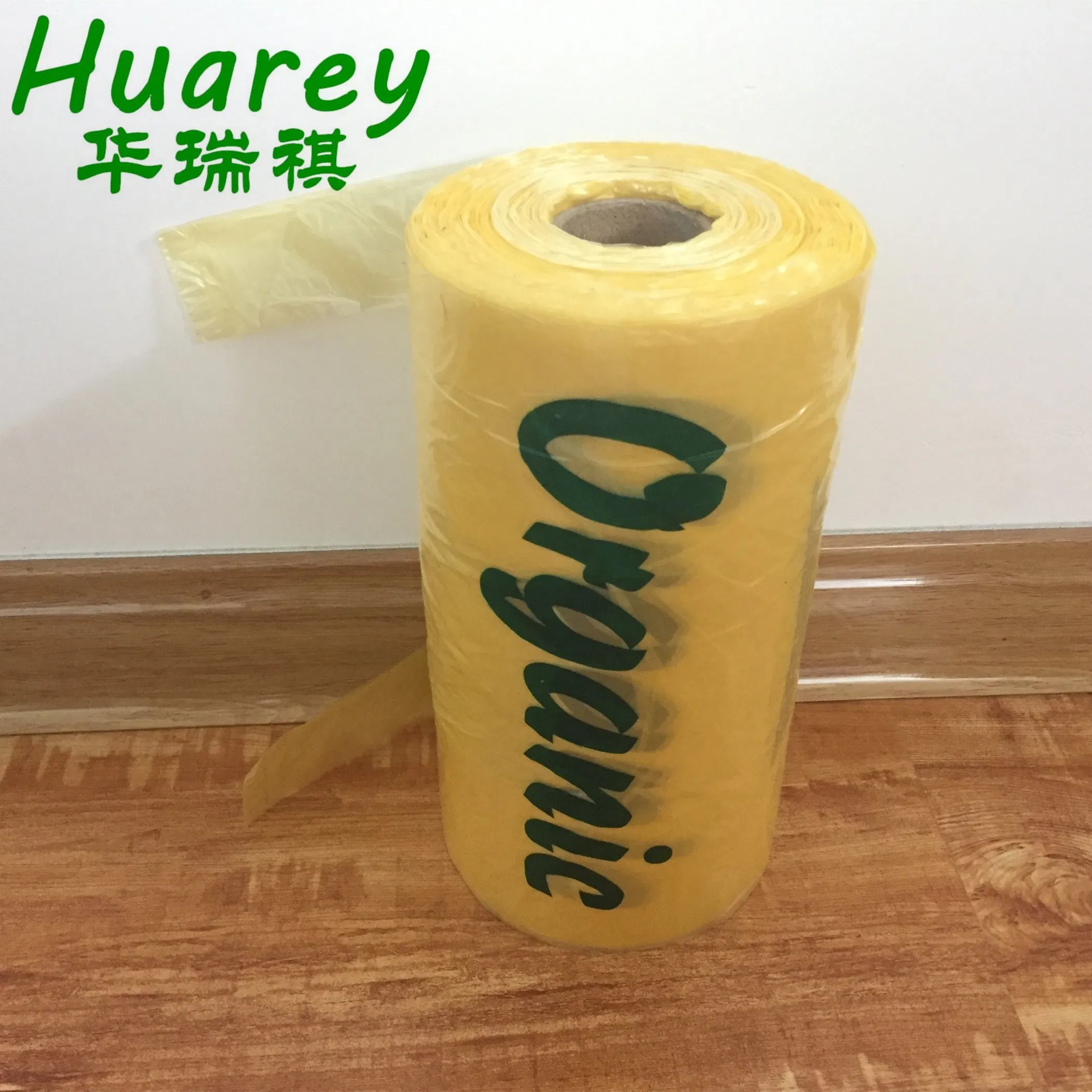 Biodegradable Material HDPE LDPE Natural Color T-Shirt Bag Gusset Bag on Roll