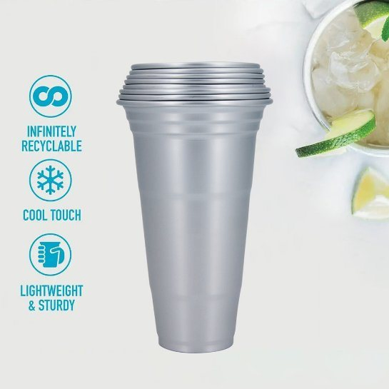 Stainless Steel Drinking Stackable Tumbler Reusable Pint Metal Cup Travel Mug Mi24760