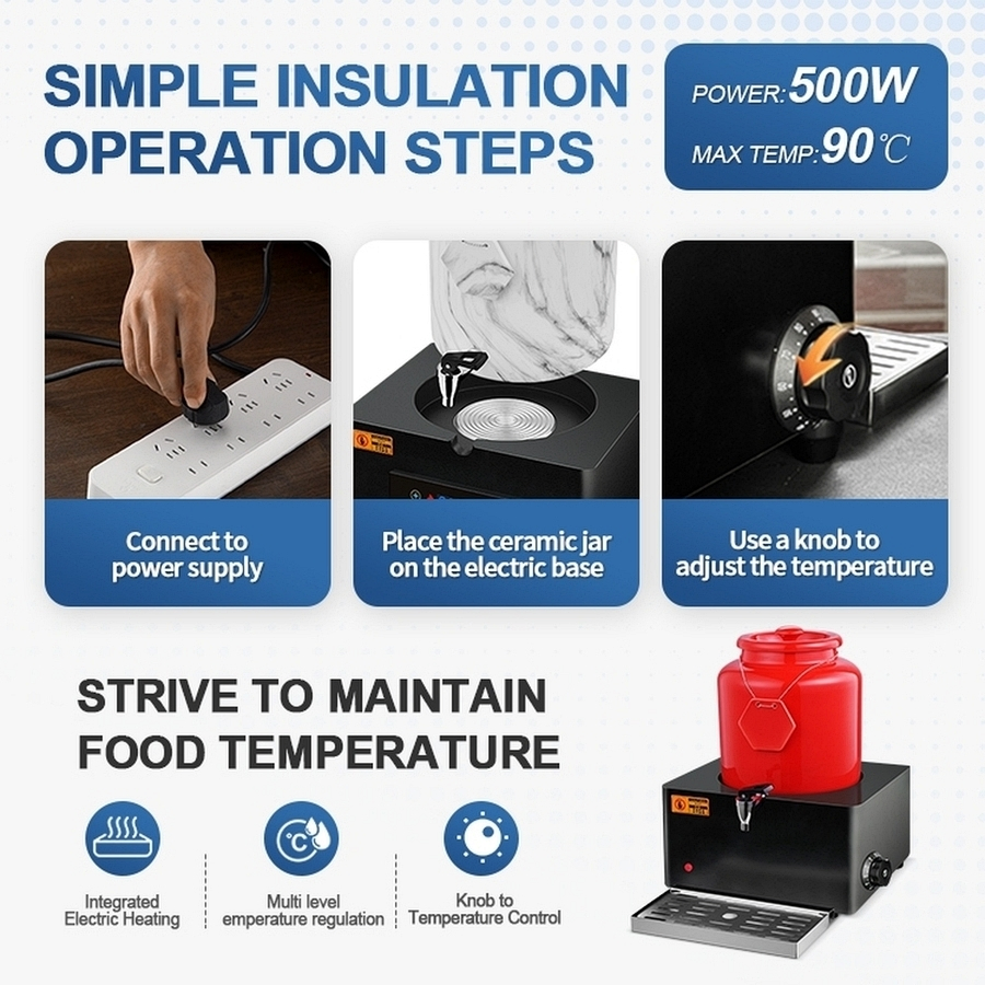 Buffet Style Red Single Head Coffee Milk Juice Beverage Dispenser